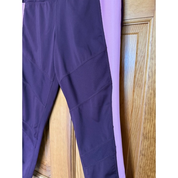 Tangerine Womens Purple Pink Athleisure High Waist Capri Leggings Size Large - Picture 2 of 6